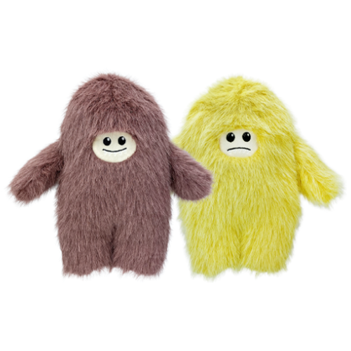 Multipet Pet Envy Yeti Maroon and Yellow Dog Toy