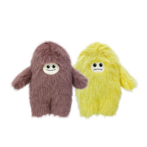 Multpet Pet Envy Mini Yeti Maroon and Yellow Dog Toy