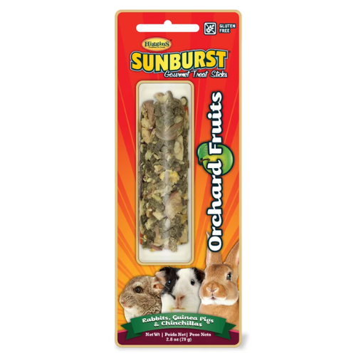 Higgins Sunburst Small Animal Orchard Fruits Treat Stick 2.8oz
