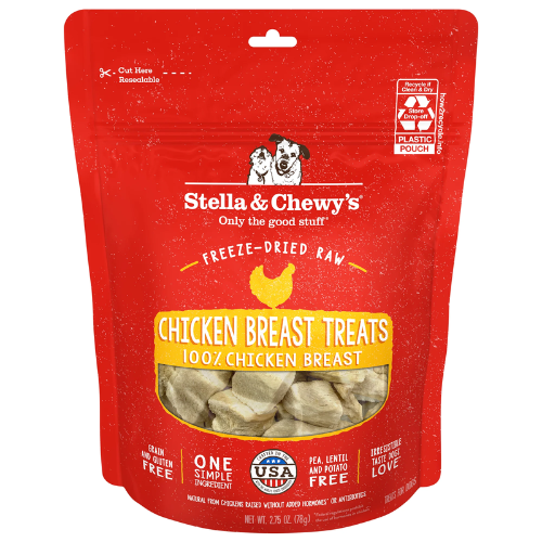 Stella & Chewys Freeze Dried Raw Chicken Breast Dog Treats 2.75oz