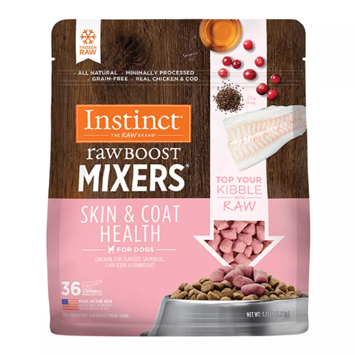 Instinct Dog Frozen Raw Boost Mixers Skin & Coat Topper 1.25#