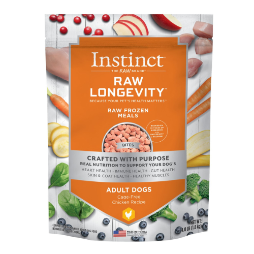 Instinct Adult Dog Frozen Meal Raw Longevity Chicken 4#
