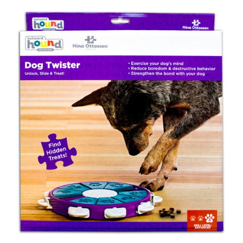 Outward Hound Dog Twister Treat Puzzle Purple