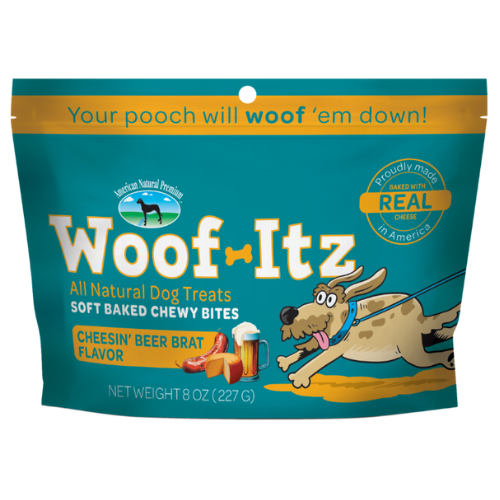 ANP Woof Itz Cheesin' Beer Brat Soft Dog Treats 8oz
