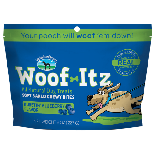 American Natural Premium Dog Treats Woof Itz Blueberry 8oz