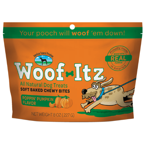 American Natural Premium Dog Treats Woof Itz Pumpkin 8oz