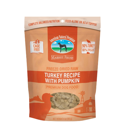 American Natural Premium Turkey & Pumpkin Freeze Dried Dog Food 4oz