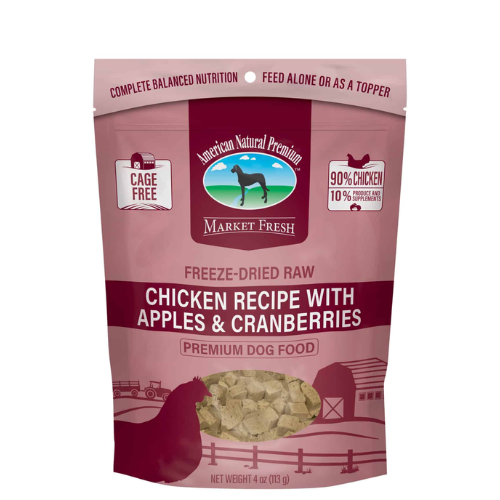 American Natural Premium Chicken Apple & Cranberry Freeze Dried Dog Food 4oz