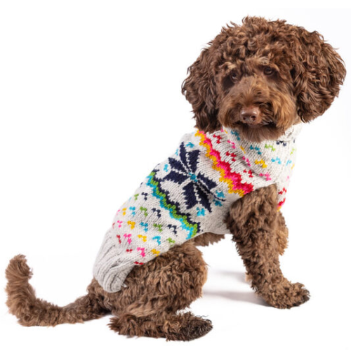Rainbow Snowflake Sweater MD