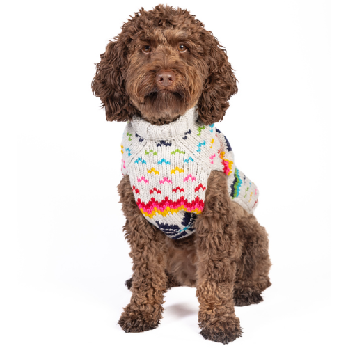 Rainbow Snowflake Sweater LG