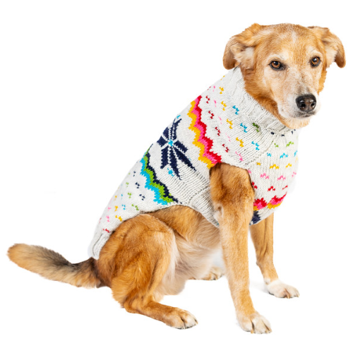 Rainbow Snowflake Sweater XL