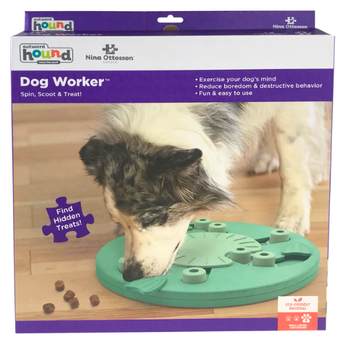 Outward Hound Dog Worker Treat Puzzle Green