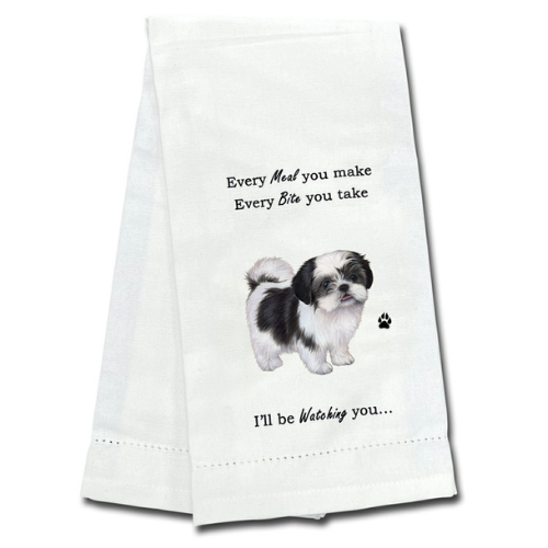Black & White Shih Tzu Towel