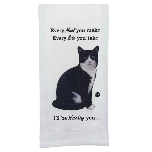 Black & White Cat Towel
