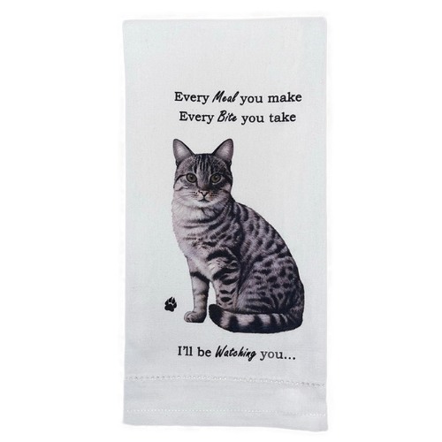 Silver Tabby Cat Towel