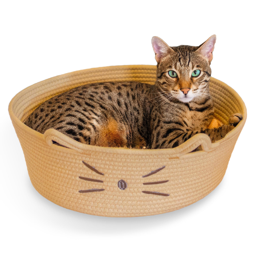 Catstages Cat Bed & Basket Tan 15"