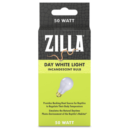 Zilla Reptile Terrarium Heat Lamp Incandescent Bulb Day White 50W