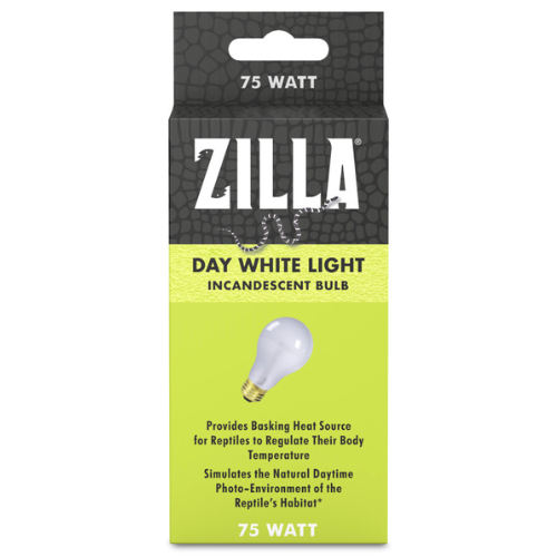 Zilla Reptile Terrarium Heat Lamp Incandescent Bulb Day White 75W