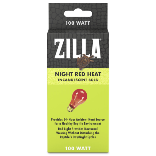 Zilla Reptile Terrarium Heat Lamp Incandescent Bulb Night Red 100W