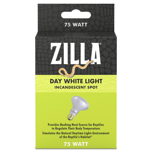 Zilla Reptile Terrarium Heat Lamp Incandescent Bulb Spot White 75W