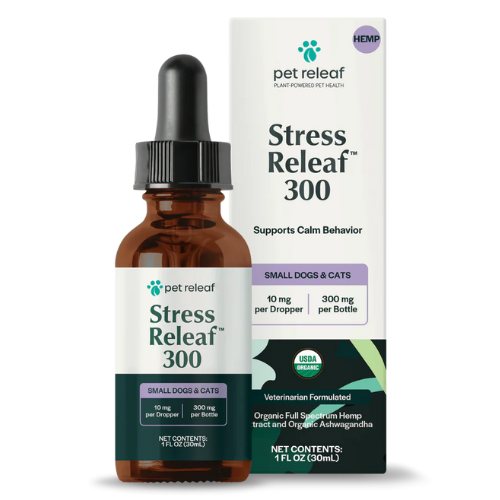 Pet Releaf Stress Releaf Hemp Oil 300mg 1oz Small Dogs & Cats