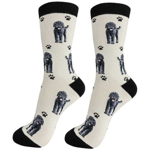 Black Labradoodle Socks