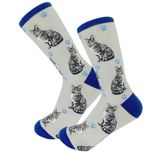 Silver Tabby Cat Socks