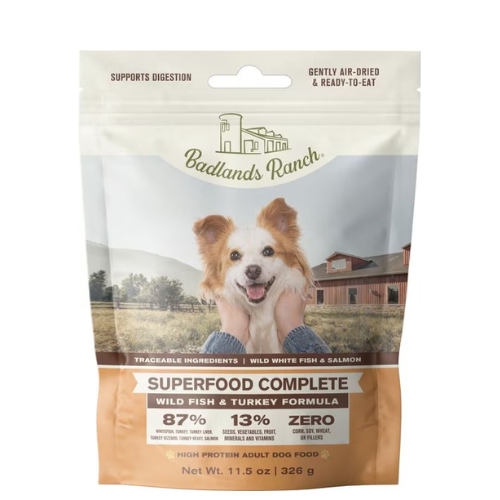Badlands Ranch Dog Superfood Complete Air Dried Wild Fish & Turkey 11.5oz