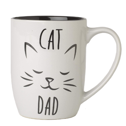Cat Dad Gray Ceramic Mug 24oz