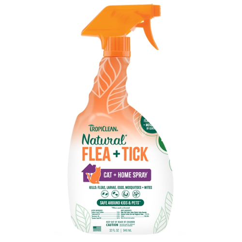 Tropiclean Natural Flea & Tick Spray for Cats 32oz