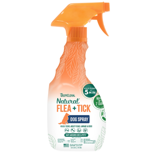 Tropiclean Natural Flea & Tick Spray for Dogs 16oz