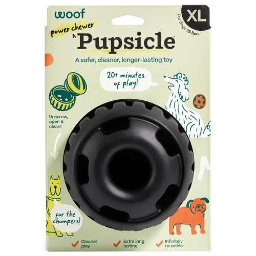 Woof Pupsicle Black Power Chewer Xlarge