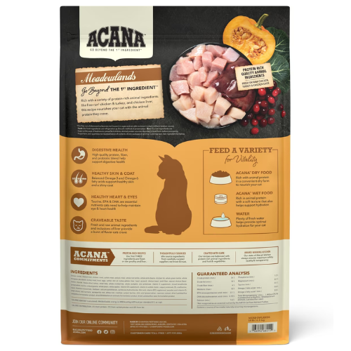 Acana Highest Protein Cat Meadowlands 10#