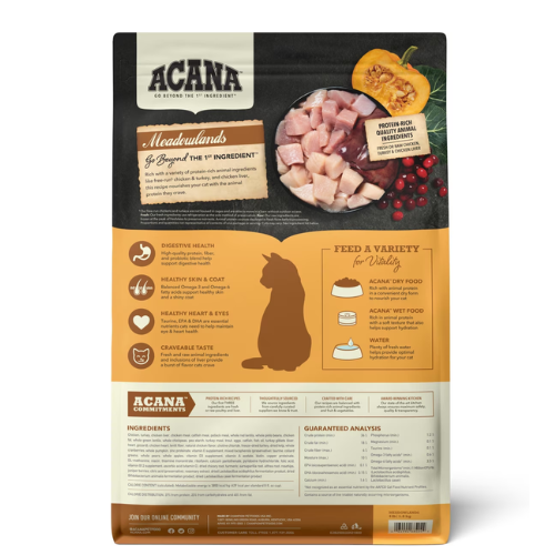 Acana Highest Protein Cat Meadowlands 4#