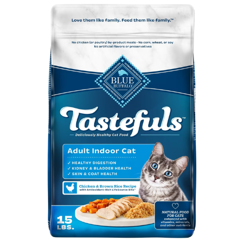 Blue Buffalo Tastefuls Cat Indoor Chicken & Brown Rice 15#