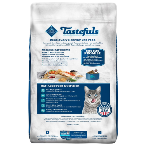 Blue Buffalo Tastefuls Cat Indoor Chicken & Brown Rice 15#
