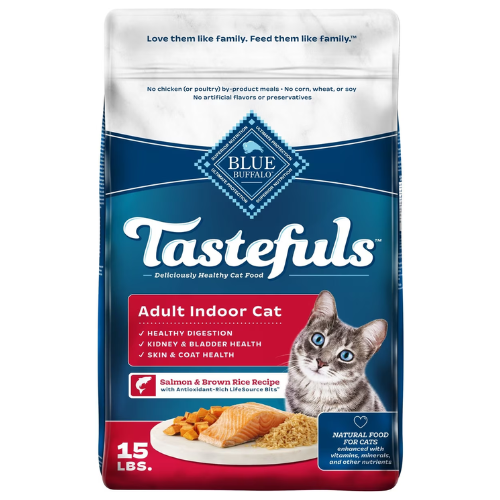 Blue Buffalo Tastefuls Cat Indoor Salmon & Brown Rice 15#
