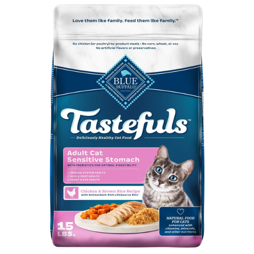 Blue Buffalo Tastefuls Cat Sensitive Stomach Chicken & Brown Rice 15#