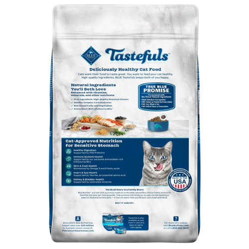 Blue Buffalo Tastefuls Cat Sensitive Stomach Chicken & Brown Rice 15#