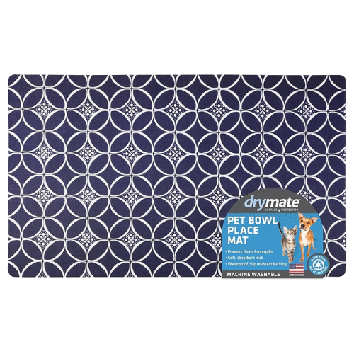 Drymate Placemat Navy and White Pattern