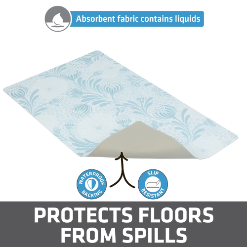 Drymate Placemat Blue Floral Pattern