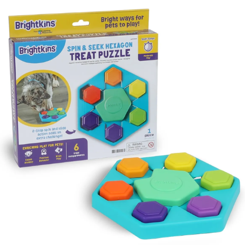 Brightkins Spin & Seek Hexagon Dog Puzzle