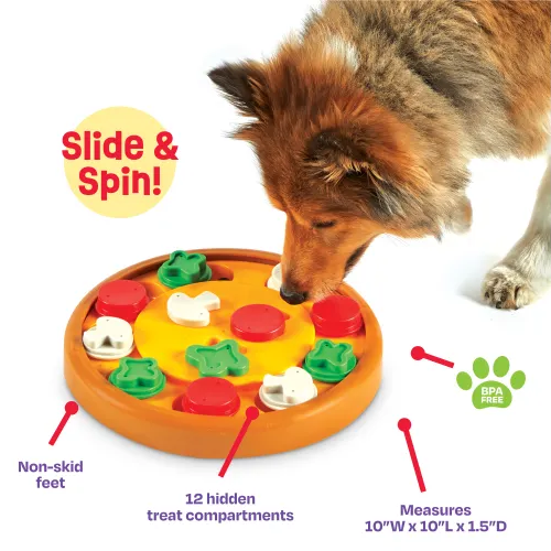 Brightkins Pizza Party Dog Toy Puzzle