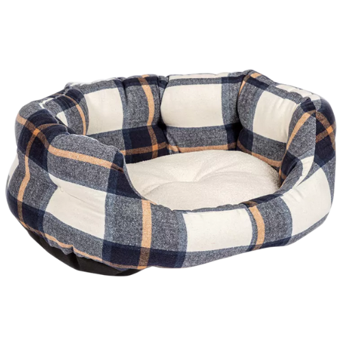 Danish Design Bowmore Navy Plaid Medium Dog Bed 30"