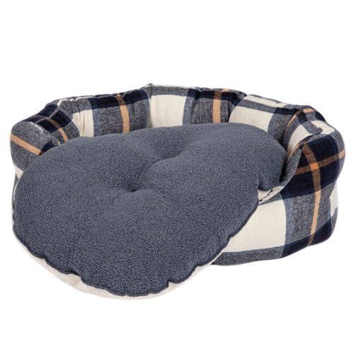 Danish Design Bowmore Navy Plaid Large Dog Bed 35