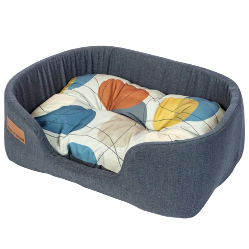 Danish Design Colorblock Steel Grey Large Dog Bed 35"