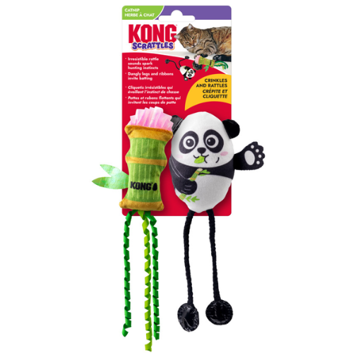 Kong Scrattles Panda & Bamboo Cat Toy 2pk