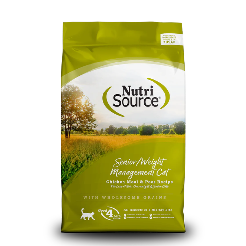 NutriSource Cat Senior Weight Management Chicken & Pea 4#