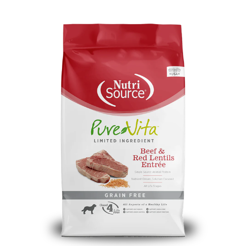 PureVita Dog Grain Free Beef & Lentils 4#