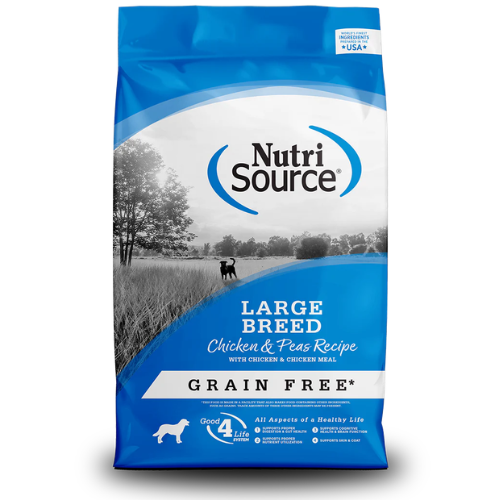 NutriSource Dog Large Breed Grain Free Chicken & Pea 26#